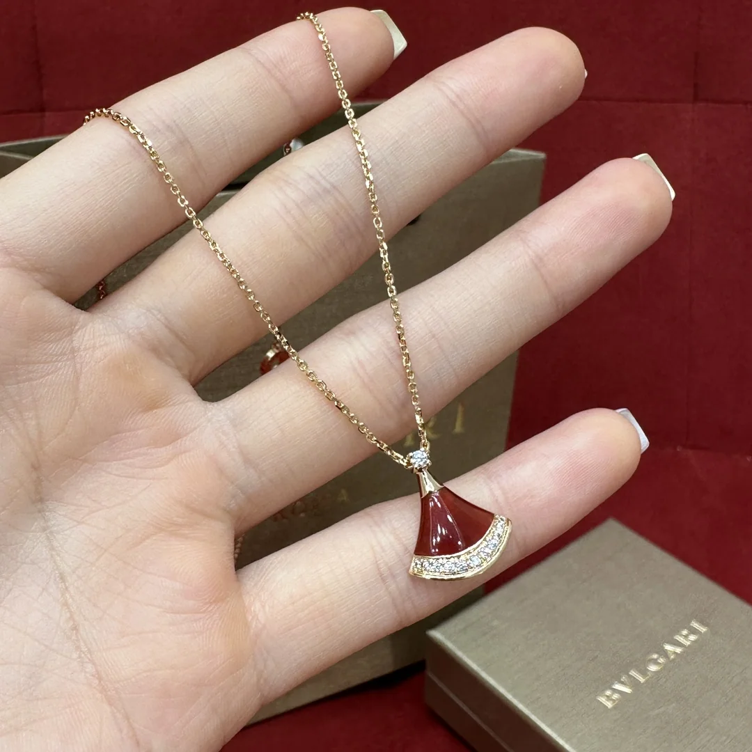 불가리 다이아몬드 큐빅 장식 진주 목걸이 178639