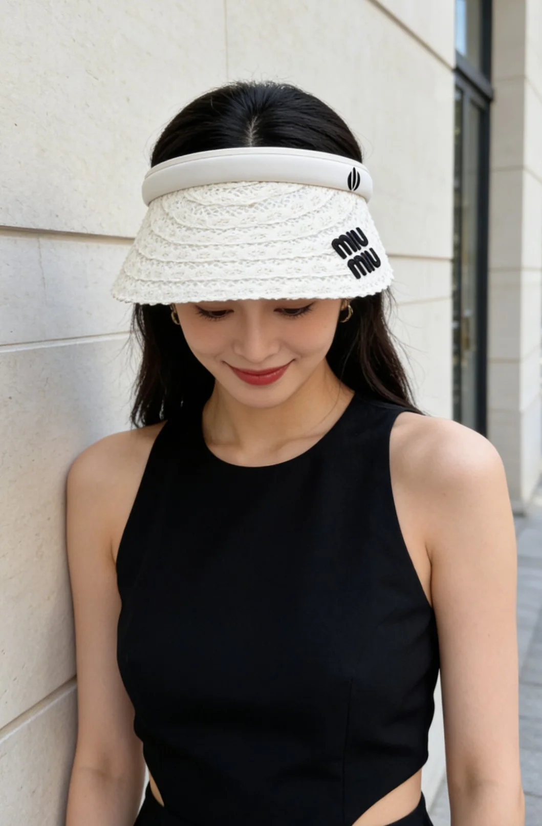 미우미우 비치 바이저 모자 상세 이미지 5