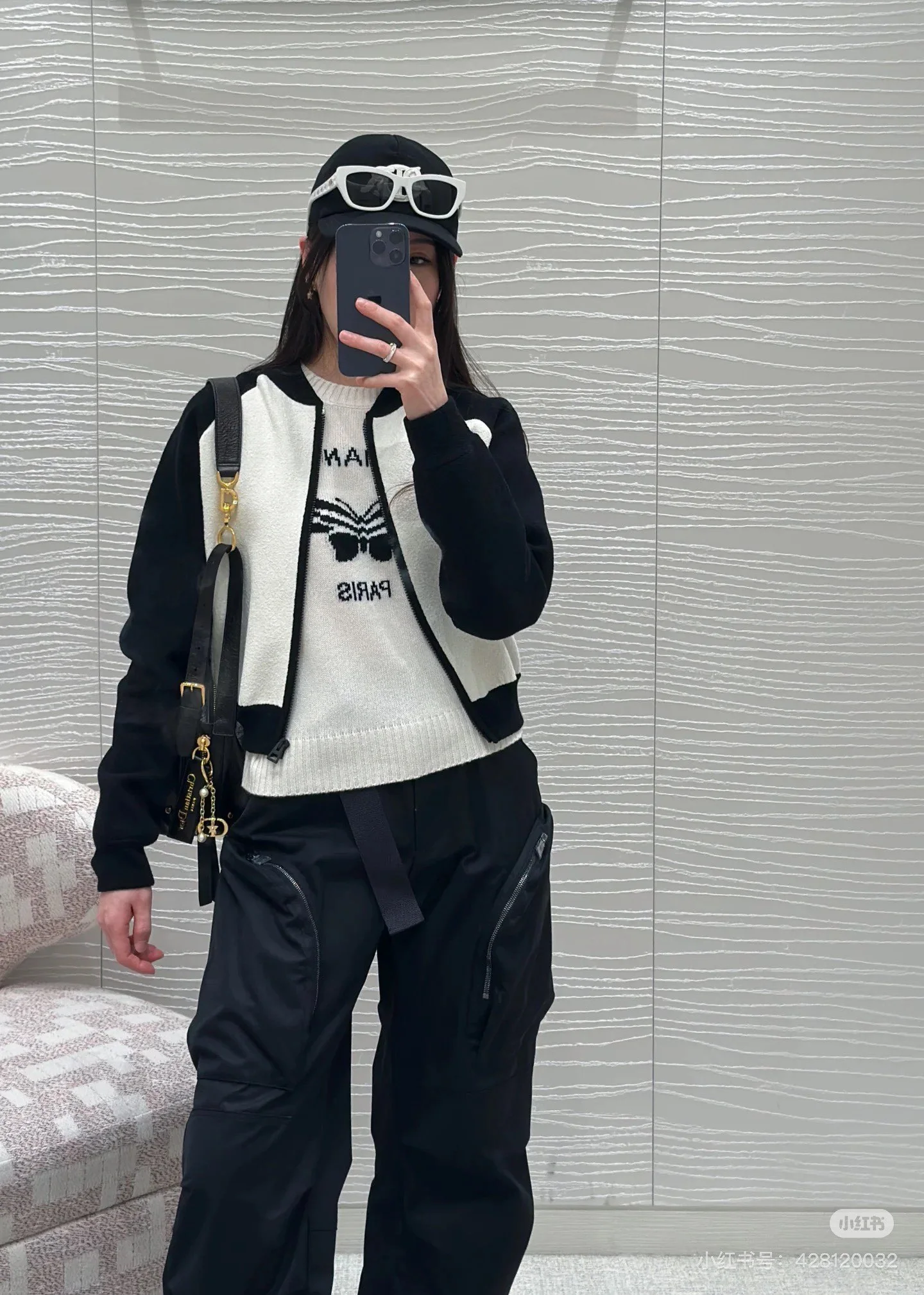 디올 체크 배색 울 자켓 상세 이미지 1