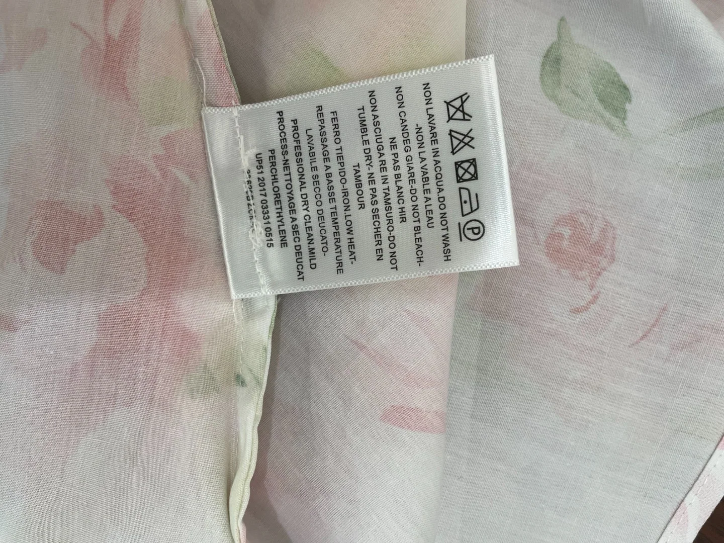 디올 장미 프린트 카라 면 원피스 26 SS 상세 이미지 7