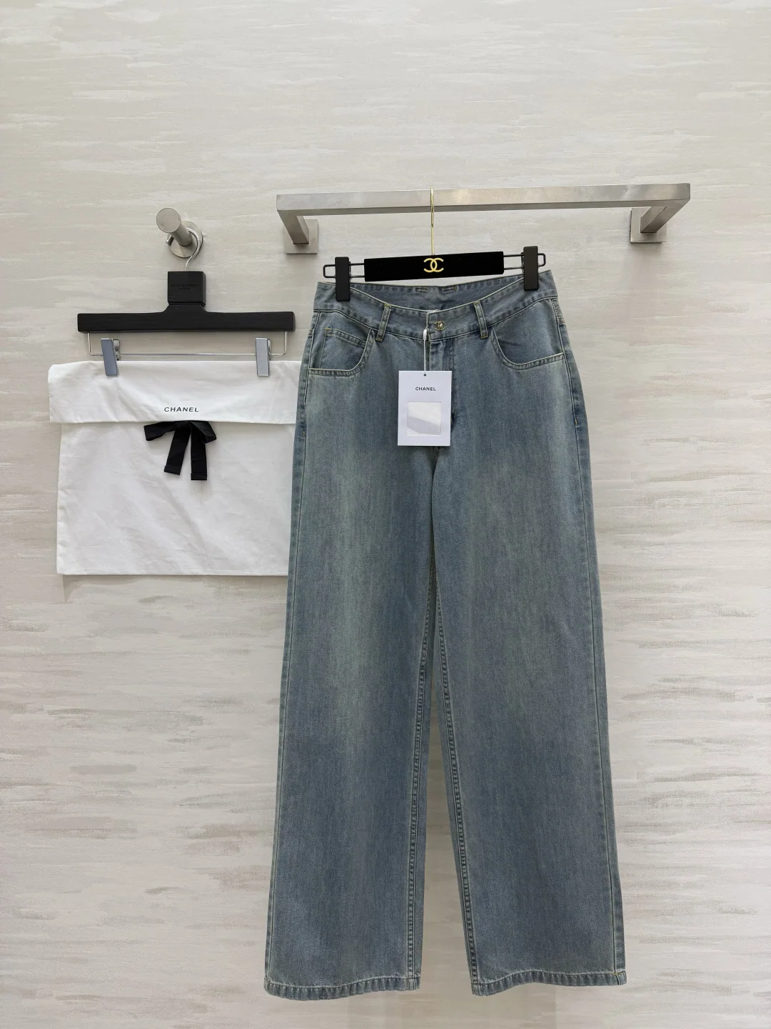 샤넬 스트레이트 레그 여성 바지 상세 이미지 1
