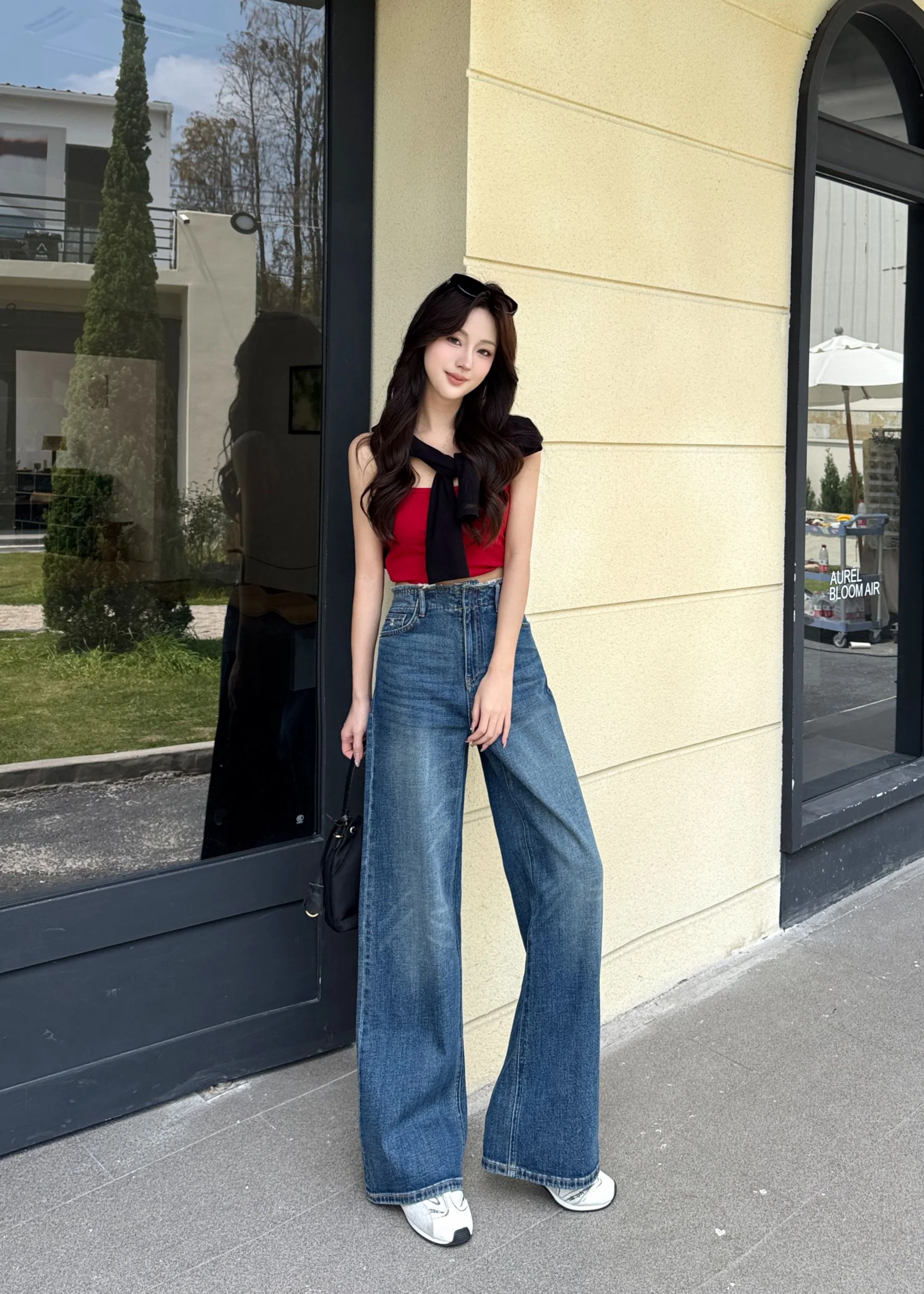 디올 레트로 워시 스트레이트 진 바지 상세 이미지 1