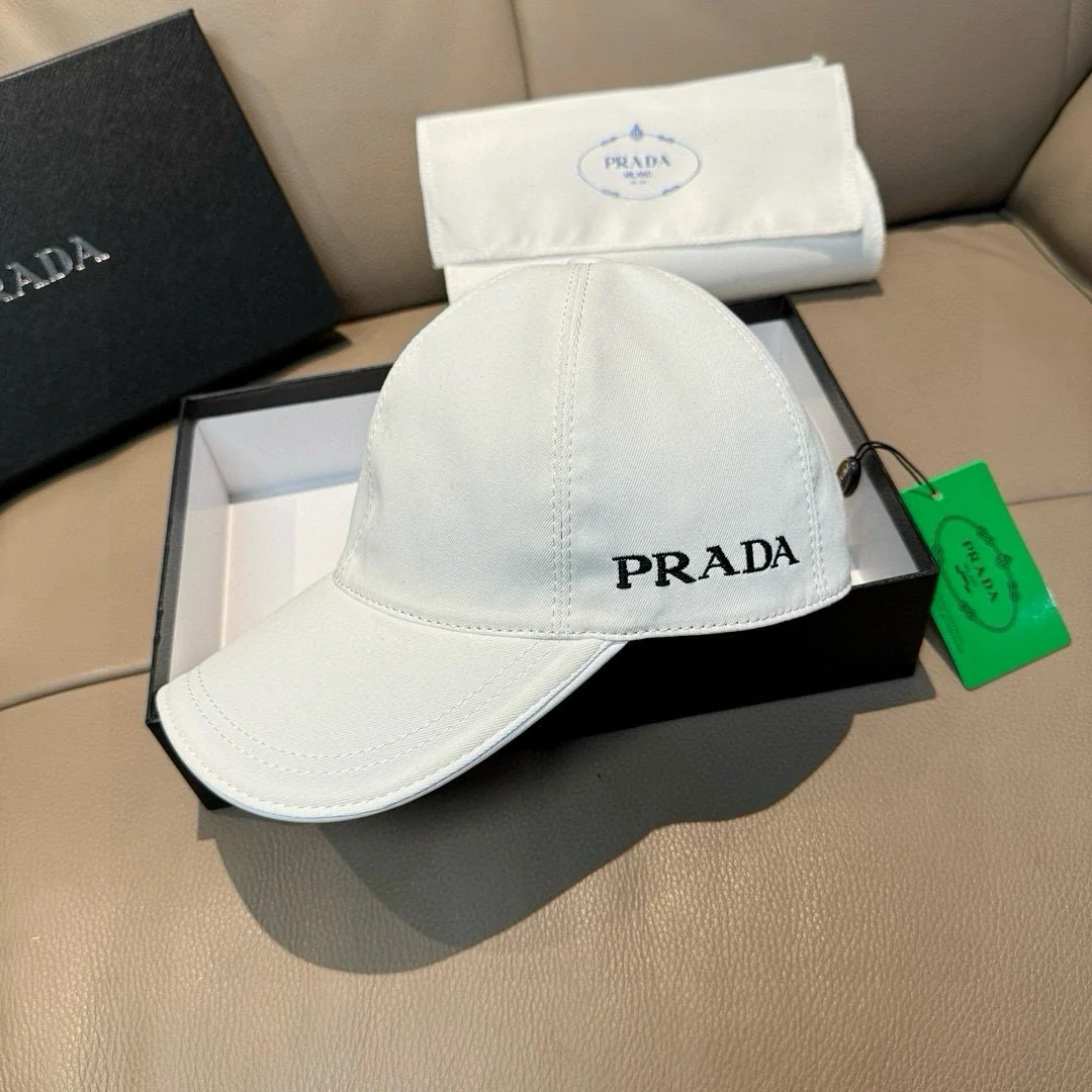 프라다 자수 로고 코튼 조절형 야구모자 상세 이미지 1