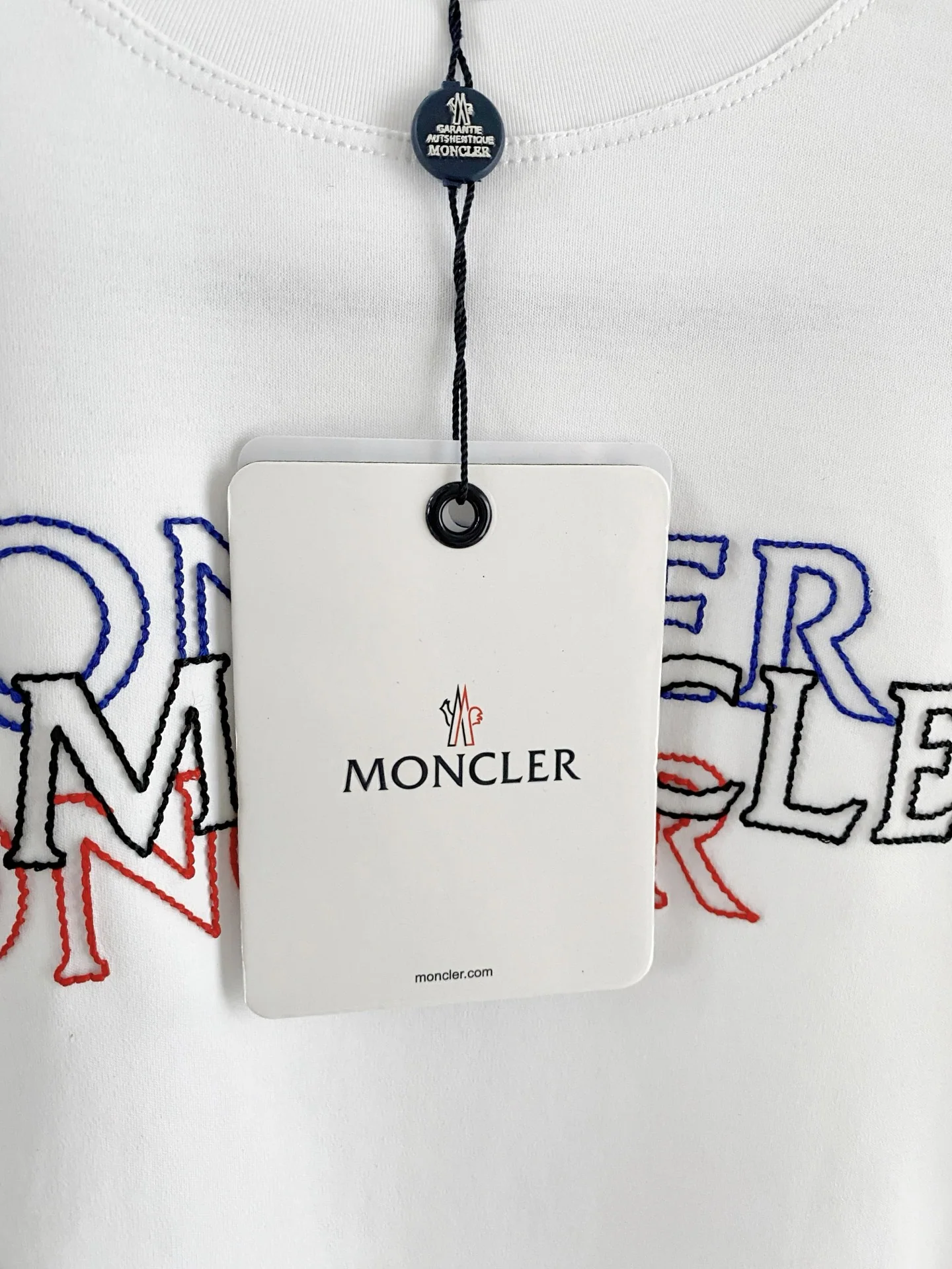 몽클레어 여성 린넨 코튼 반팔 티셔츠 상세 이미지 5