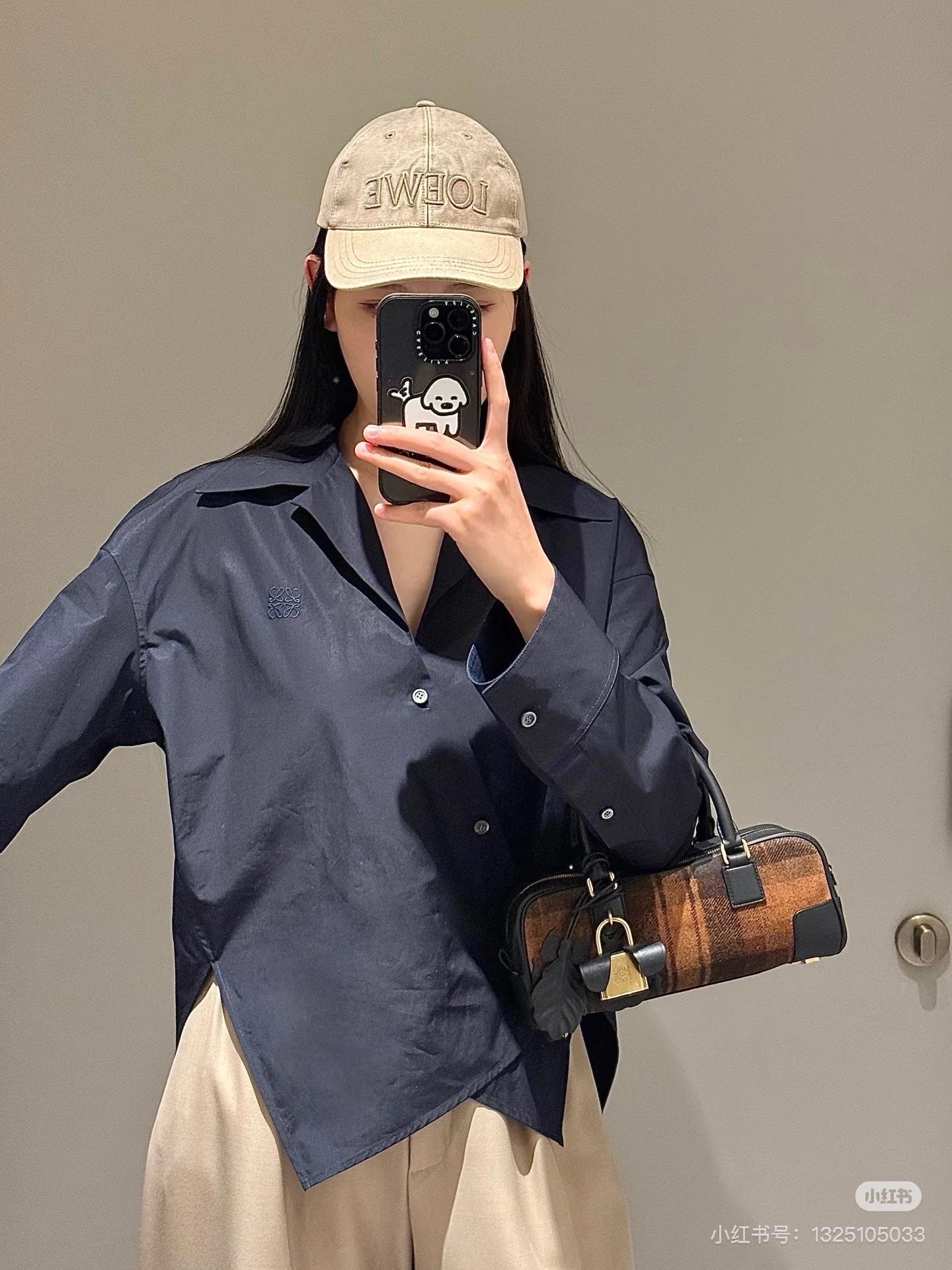 로에베 비대칭 쿠바카라 여성 셔츠 상세 이미지 8
