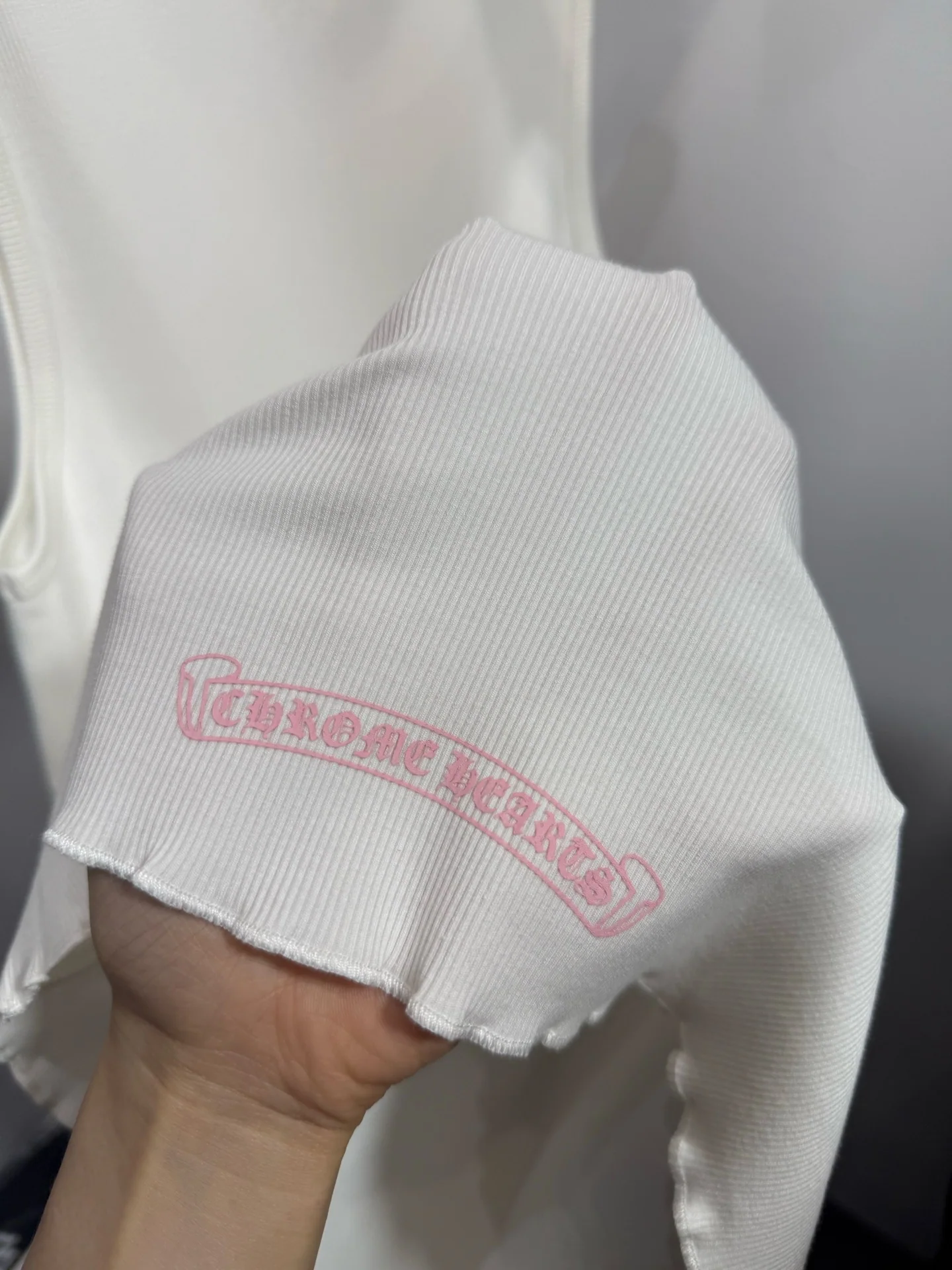 크롬하츠 핑크 반팔 티셔츠 상세 이미지 5
