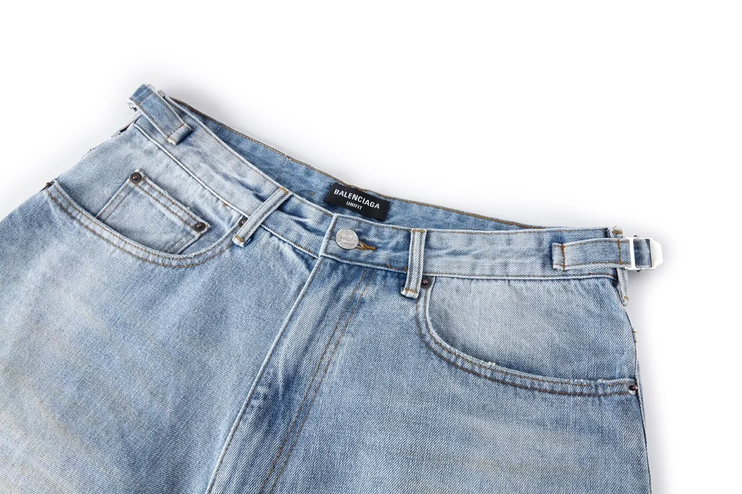발렌시아가 워싱 가죽 블루 남성 청바지 레플리카 46921 Balenciaga 상세 이미지 3