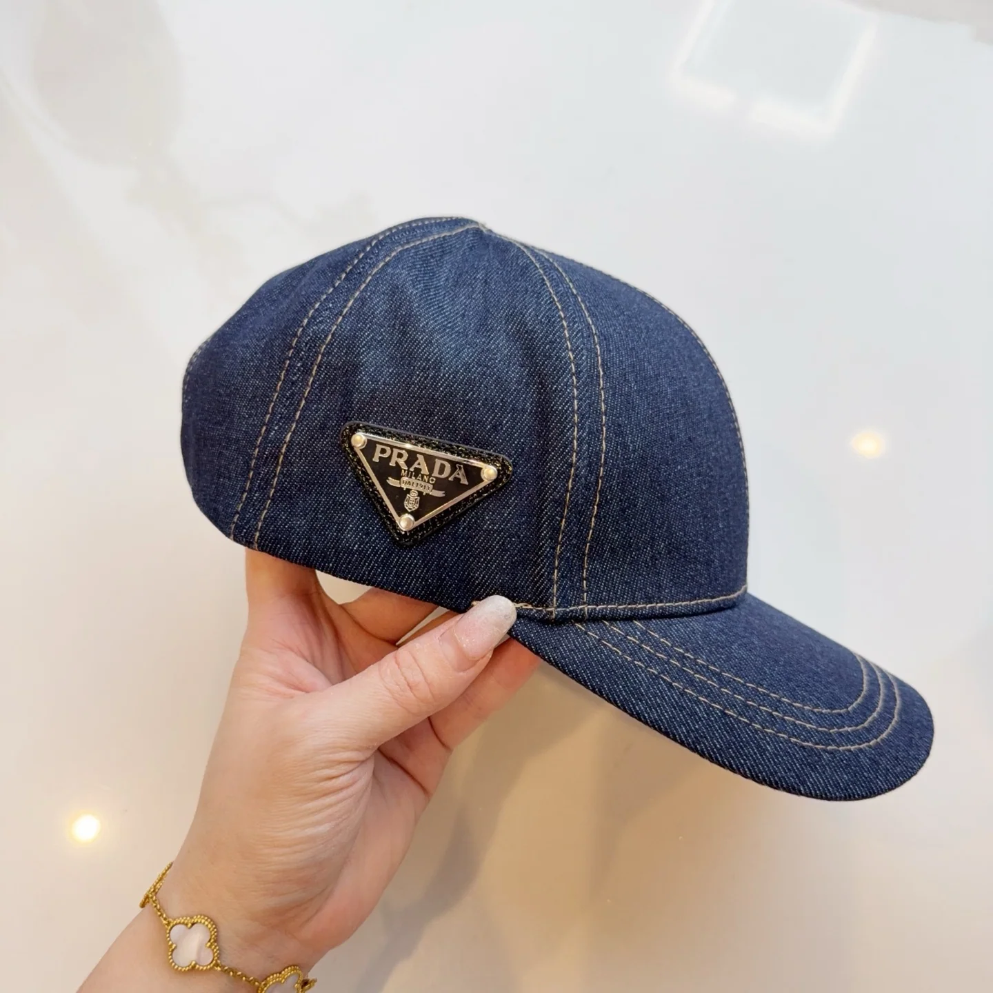 프라다 데님 피셔맨 캡 상세 이미지 5