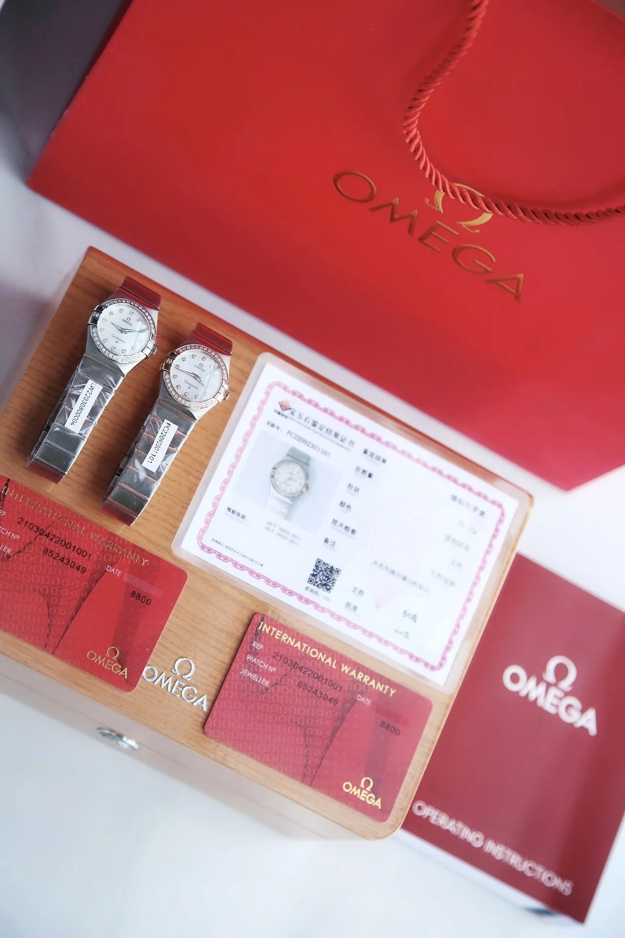 오메가 컨스텔레이션 블랙 골드 여성 다이아 자개판 쿼츠 한정판 시계 레플리카 44525 Omega 상세 이미지 4