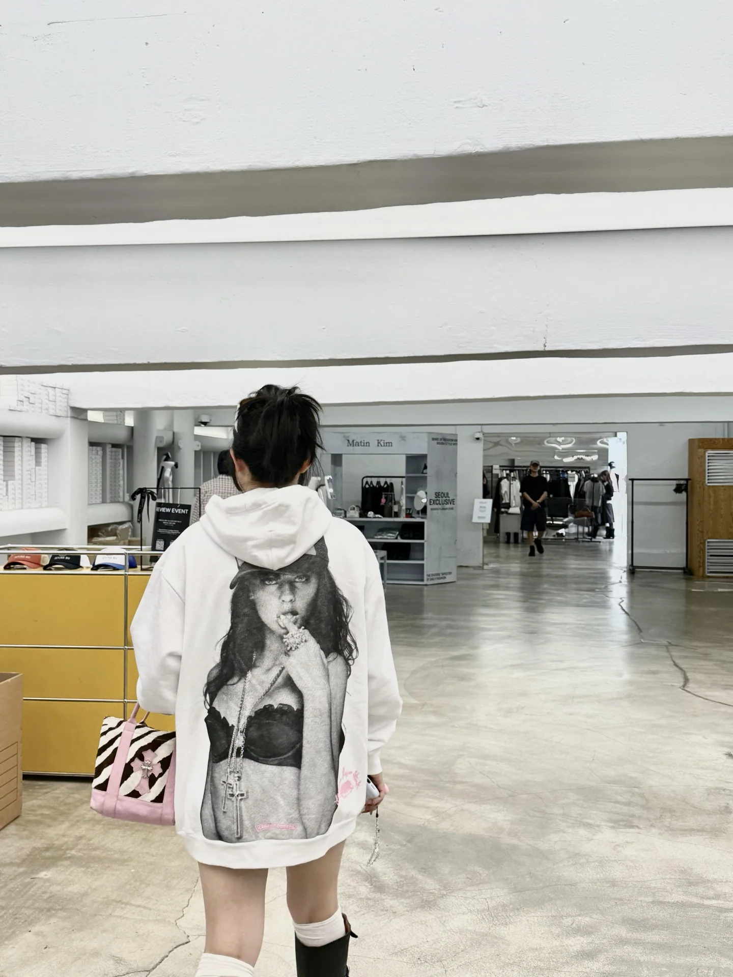 크롬하츠 핑크 제브라 헤어 크로스 토트백 상세 이미지 12