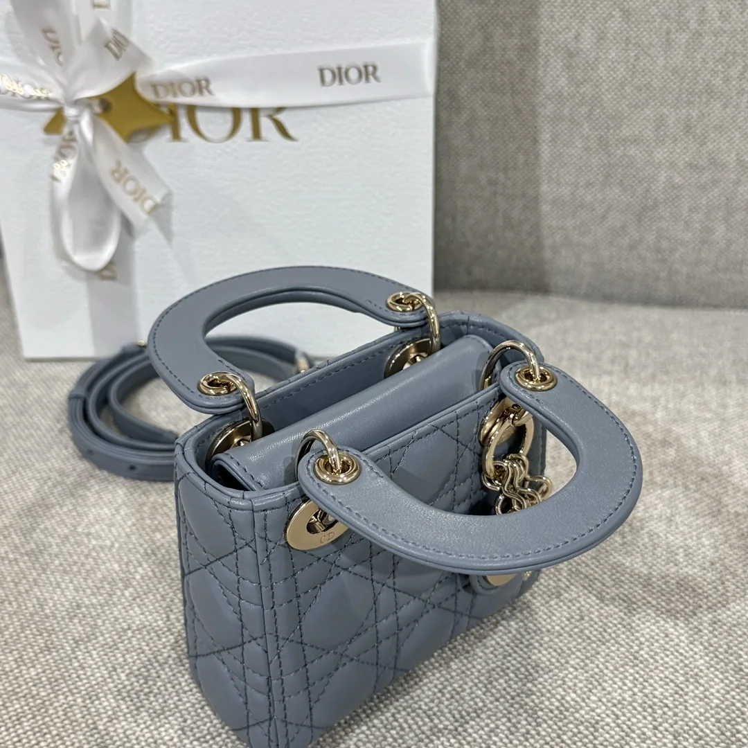 디올 슈퍼 미니 데님 블루 가방 상세 이미지 6