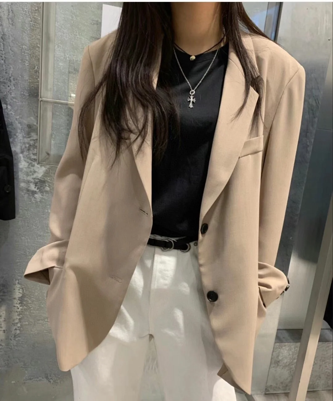 크롬하츠 레터링 크로스 목걸이 상세 이미지 8
