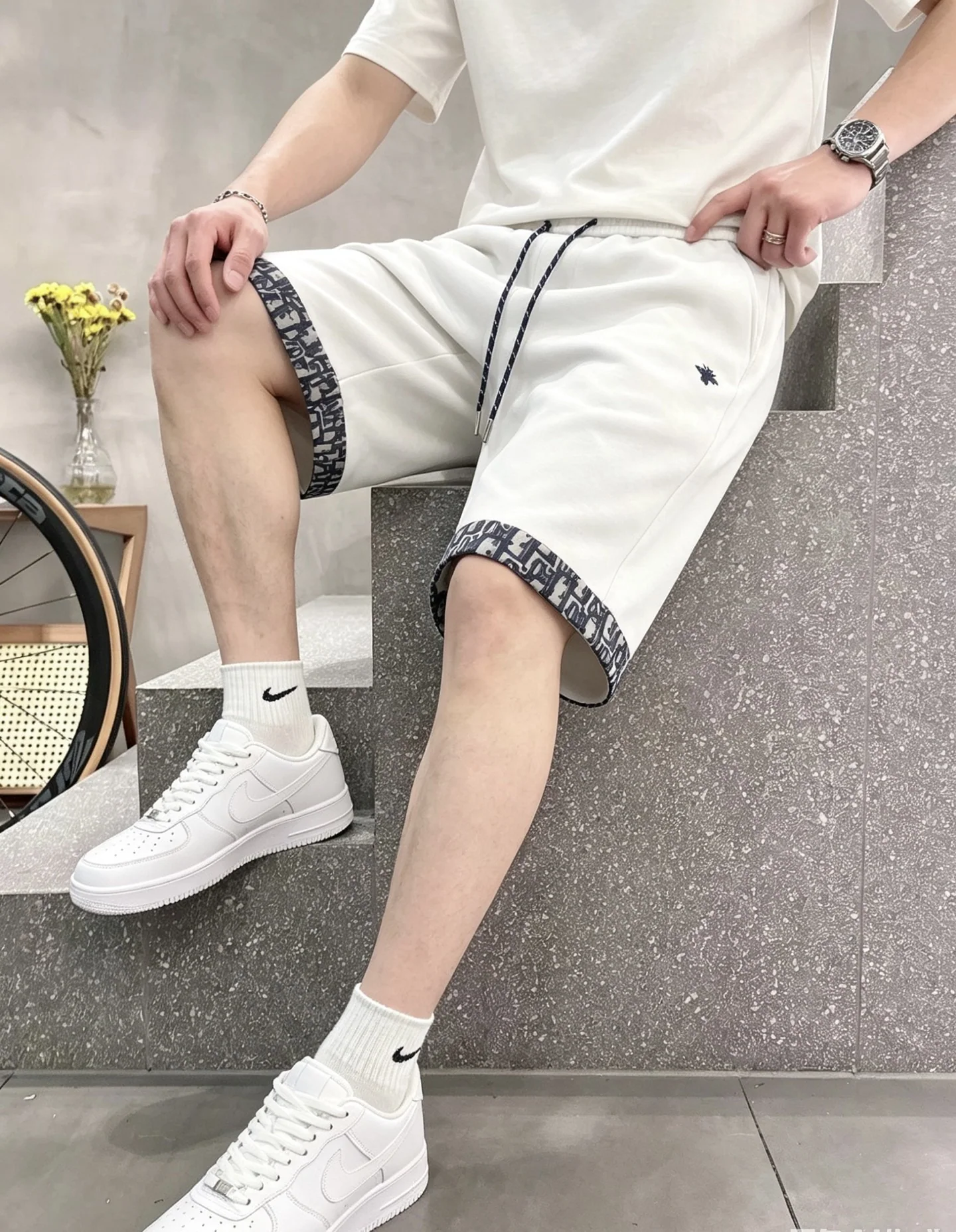 디올 남성 코튼 반바지 상세 이미지 6