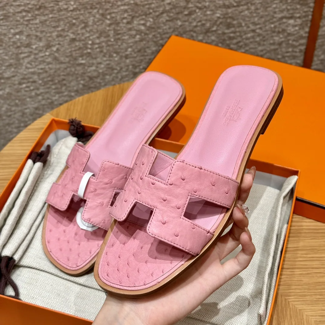 에르메스 오란 타조 가죽 샌달 상세 이미지 4
