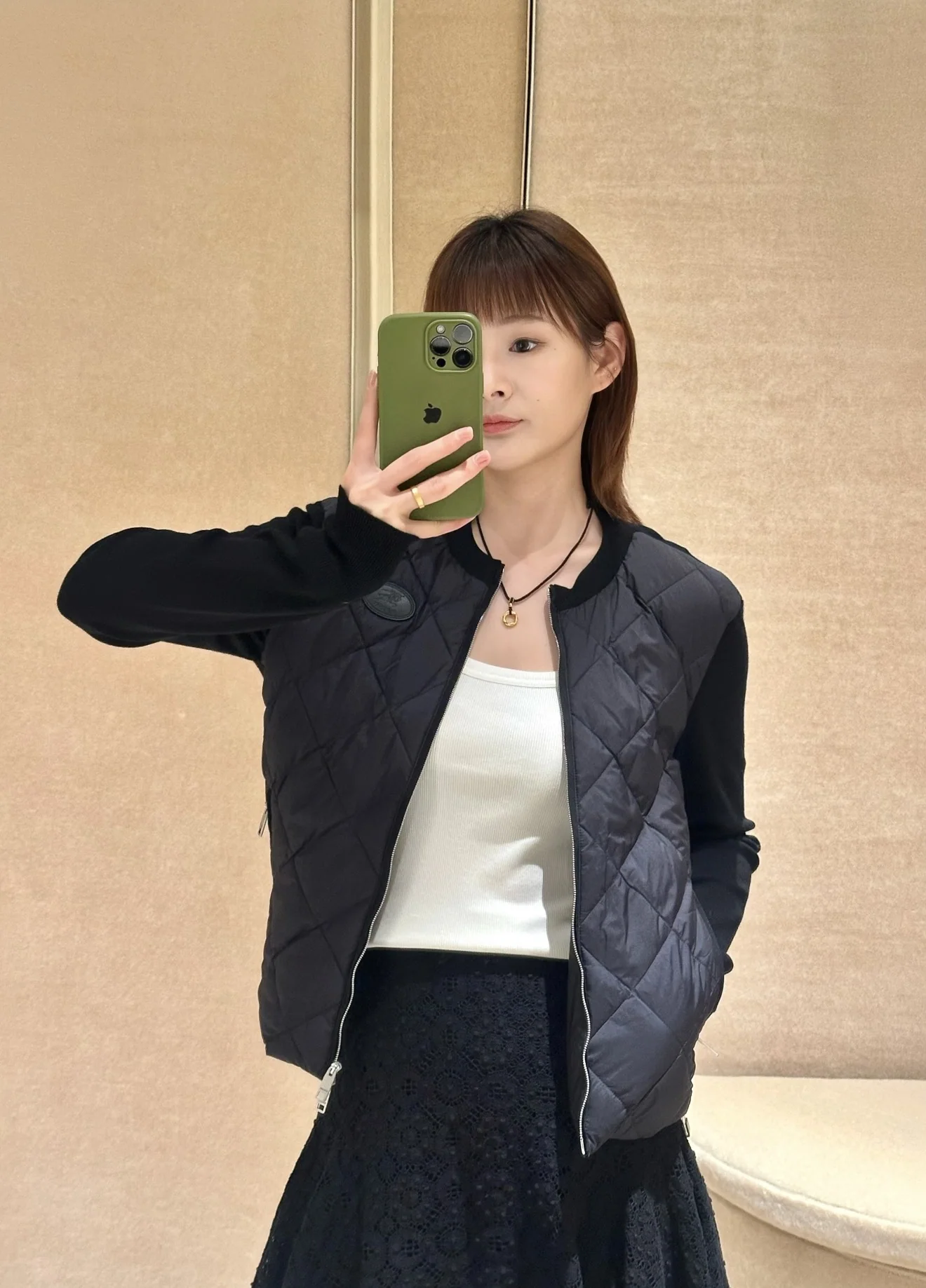 버버리 울 패치 숏 다운 자켓 여성용 178737