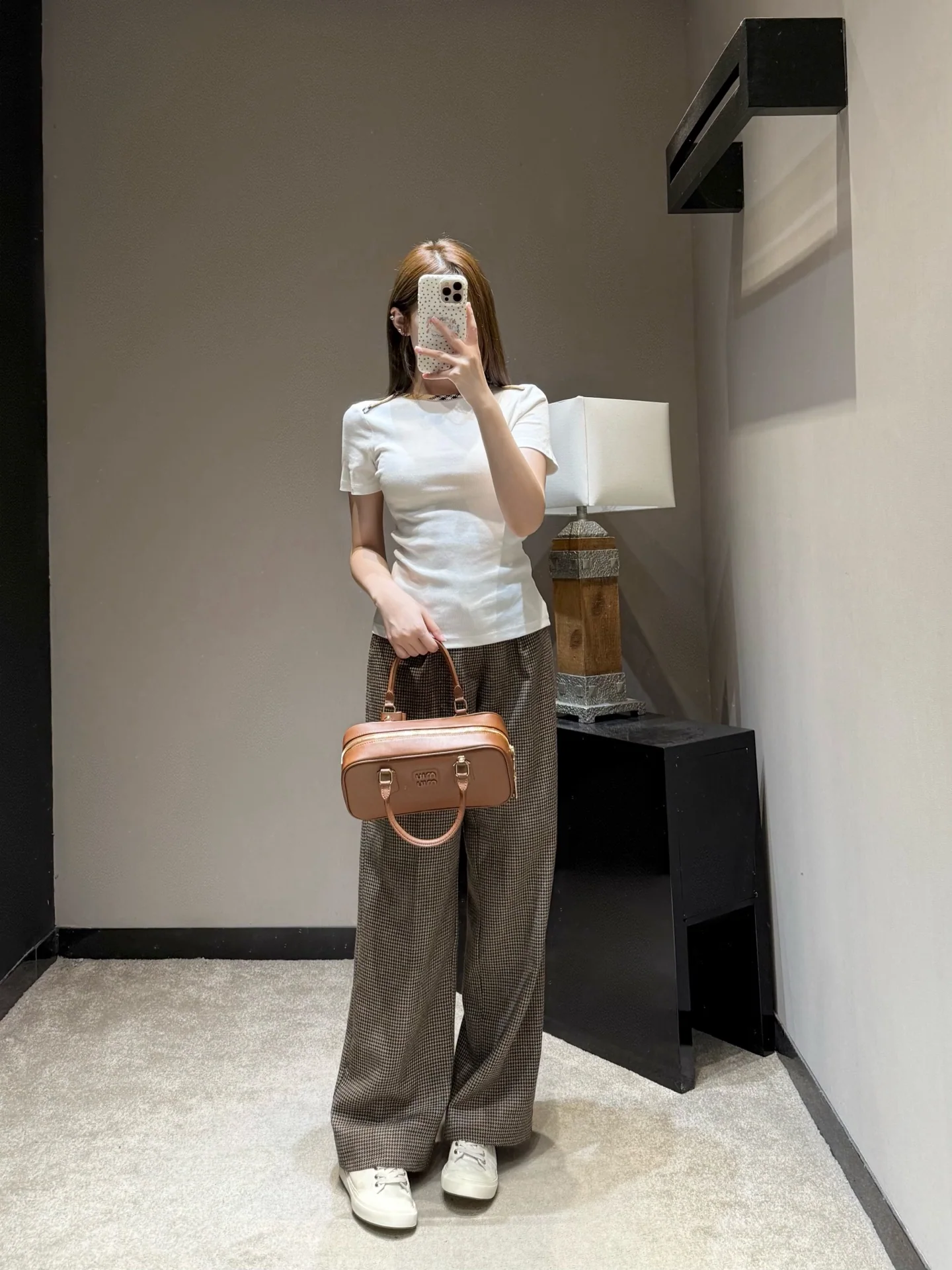 버버리 체크 패치워크 크루넥 반팔 니트 티셔츠 상세 이미지 6