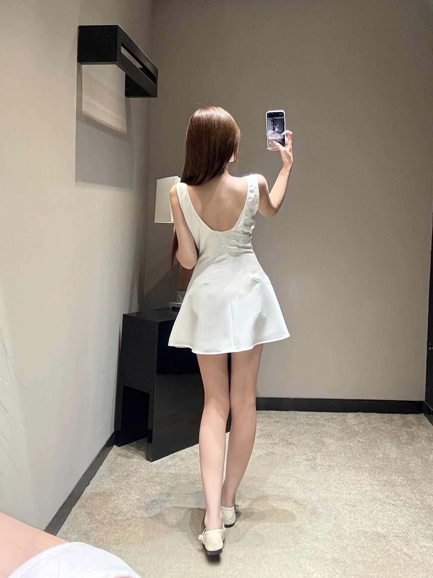 미우미우 V넥 보우 리본 원피스 26 SS 상세 이미지 7
