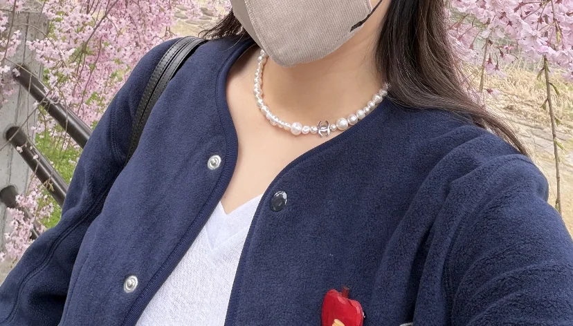 샤넬 실버 더블 C 로고 바로크 진주 목걸이 상세 이미지 9