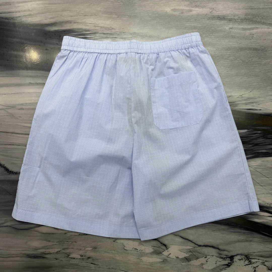 루이비통 체크 자수 레귤러핏 남성 반바지 상세 이미지 6