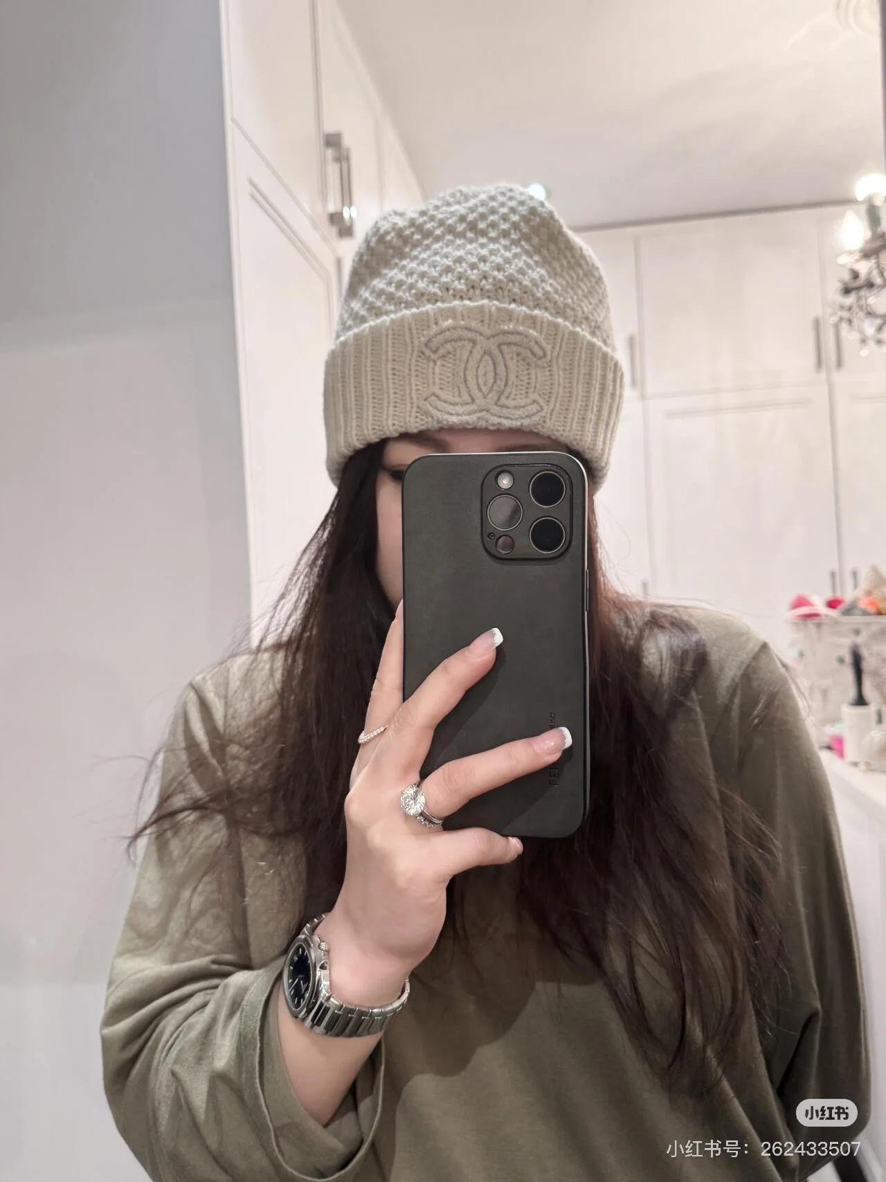 샤넬 울 니트 비니 모자 상세 이미지 1