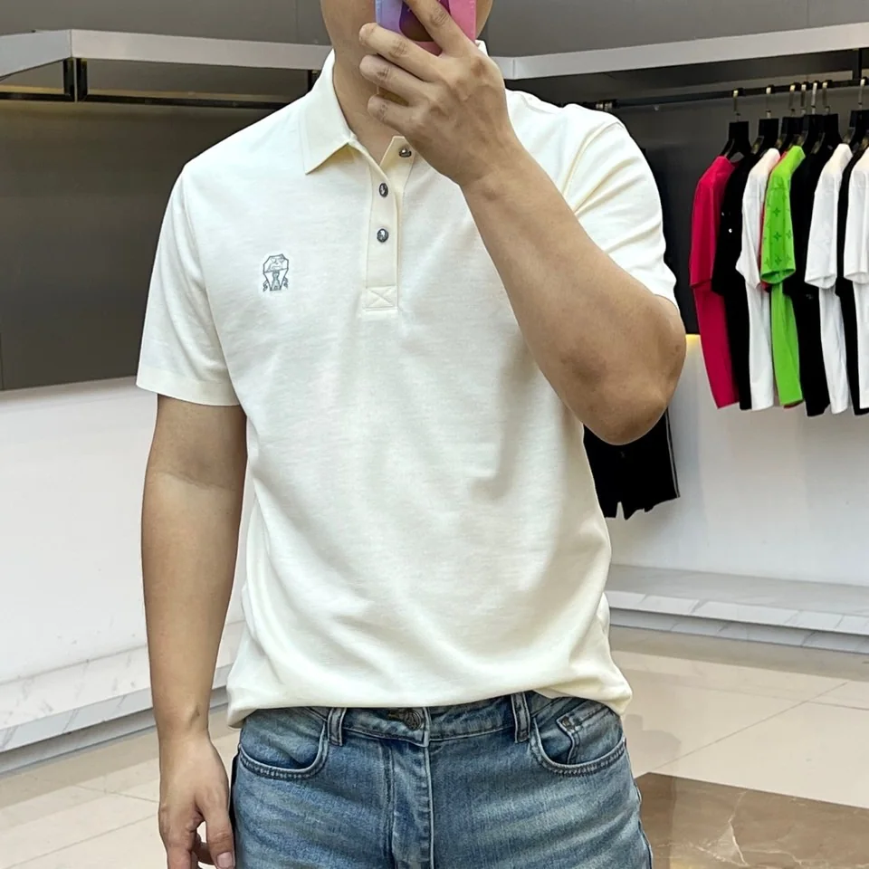 브루넬로쿠치넬리 남성 반팔 폴로셔츠 상세 이미지 2