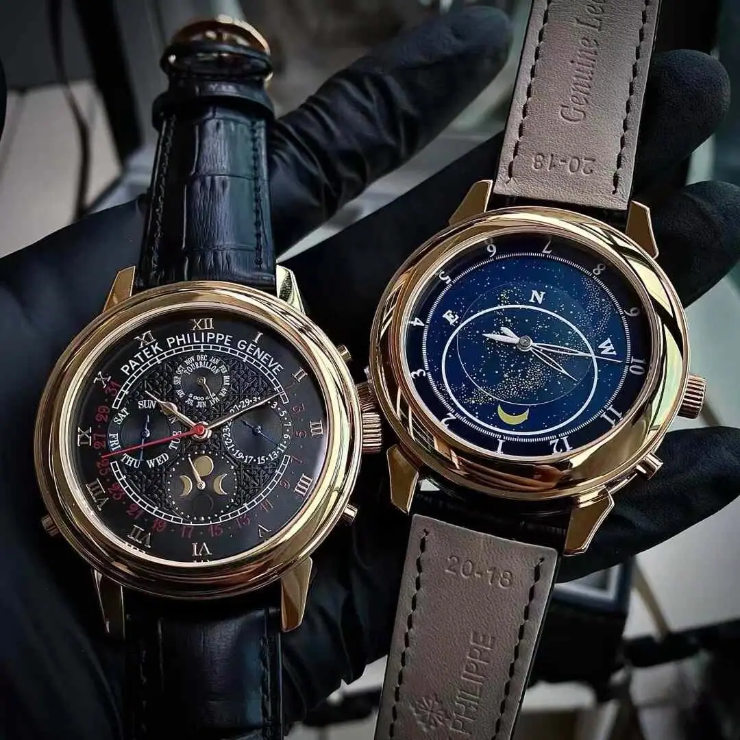 파텍필립 프리미엄 워치 쿼츠 레더스트랩 스틸 레플리카 44150 Patek Philippe 상세 이미지 4