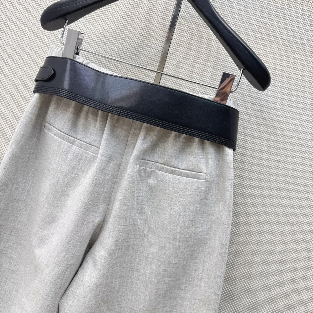 폴로 린넨 혼방 벨트 큐롯 팬츠 여성 바지 25 SS 상세 이미지 7