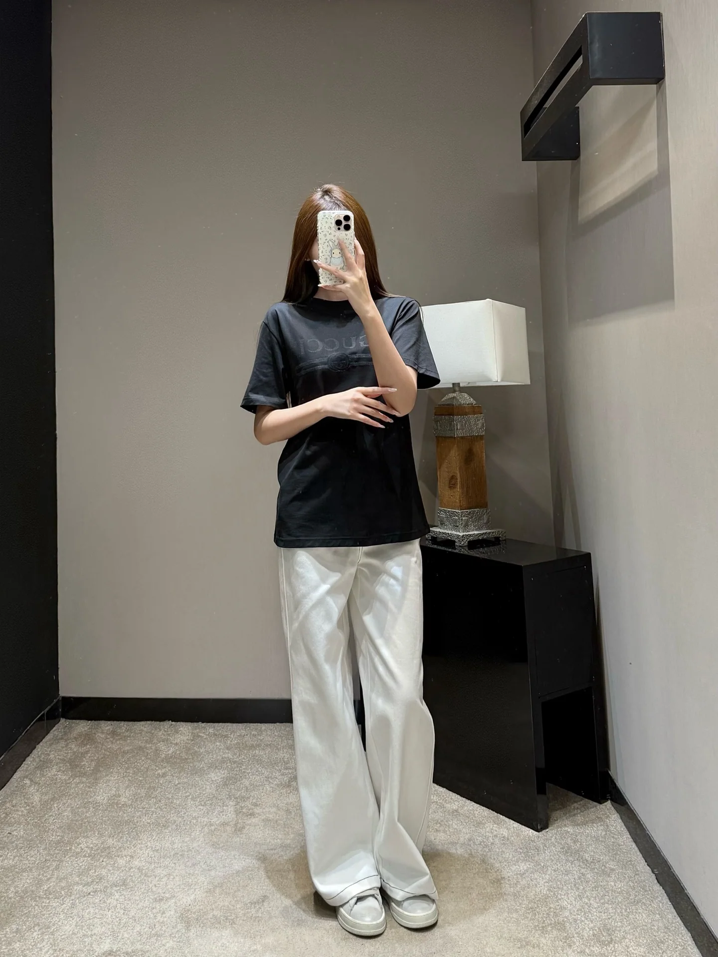 구찌 레터 프린트 크루넥 반팔 티셔츠 26 SS 상세 이미지 6