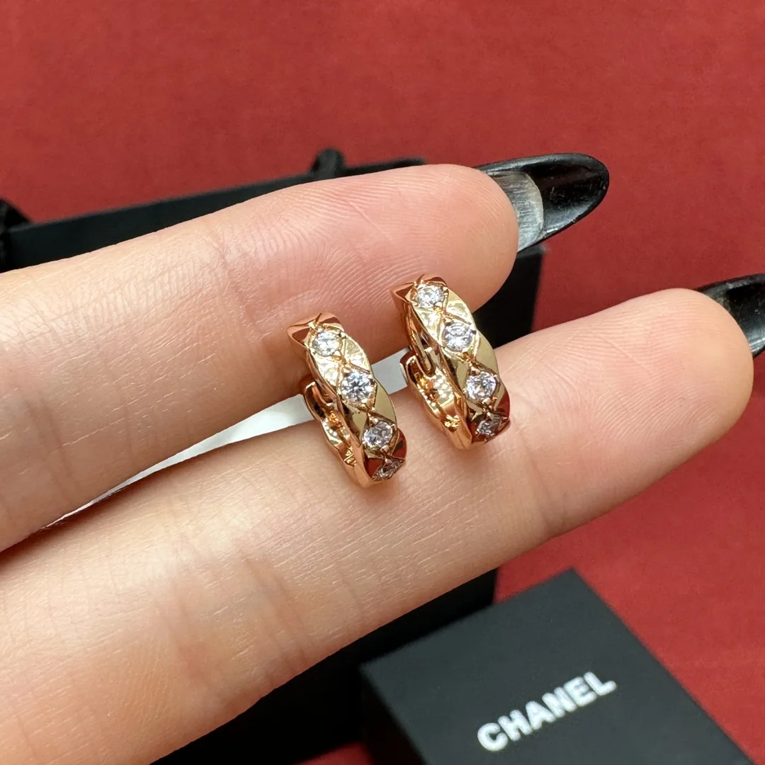샤넬 베이지골드 코코 크런치 귀걸이 178421