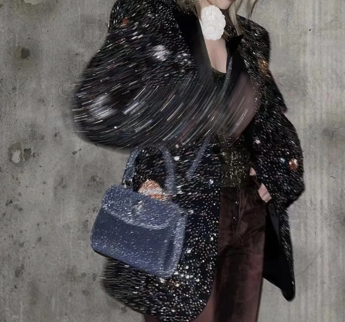 크롬하츠 반짝이는 핑크 바이링크 크로스 숄더백 상세 이미지 13