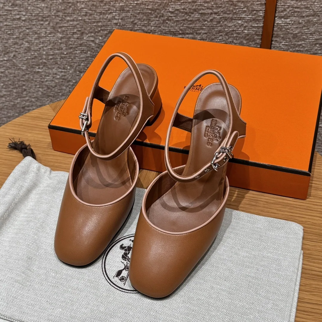 에르메스 카밀라 60 염소가죽 하이힐 146326