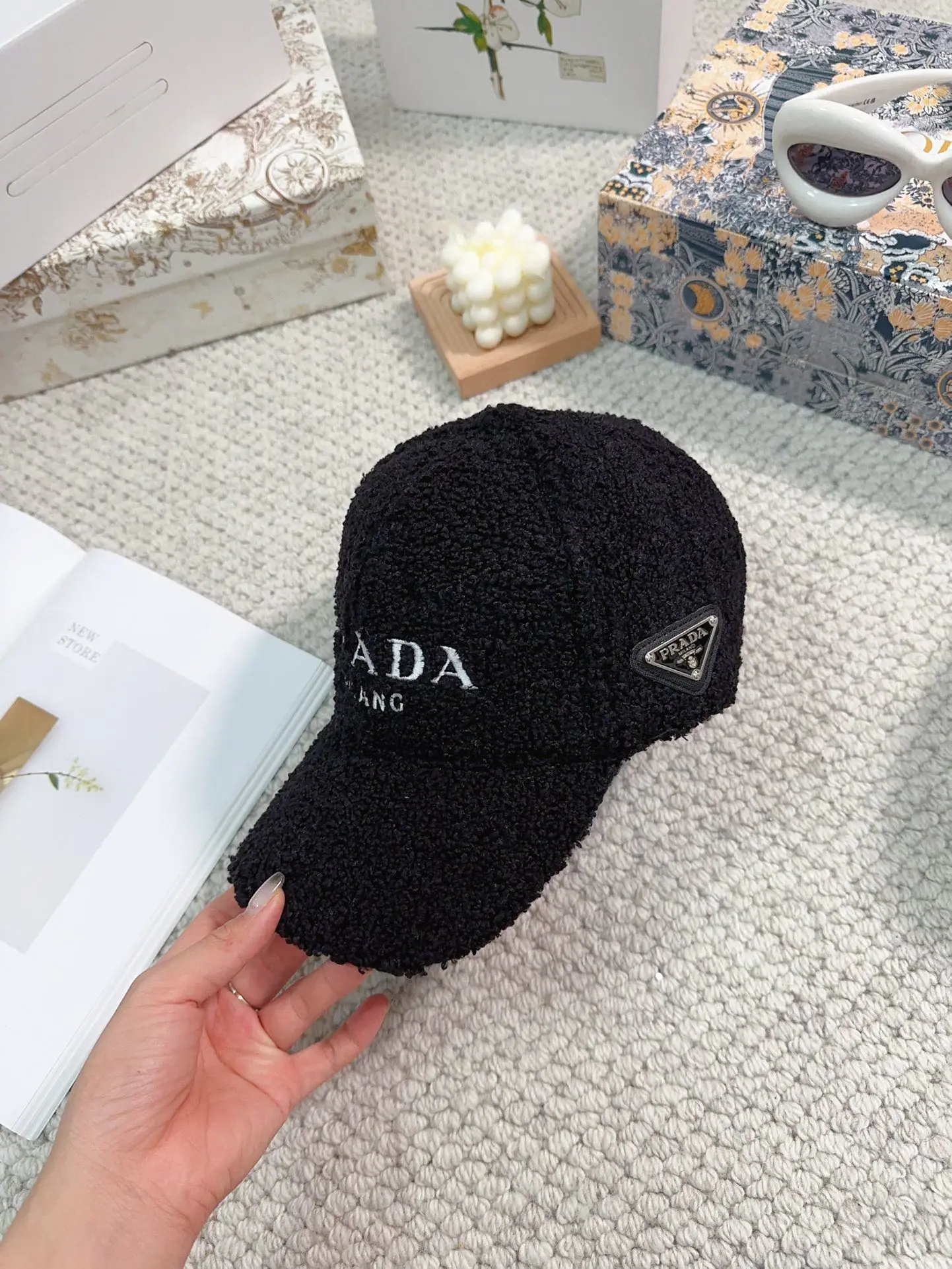프라다 램울 베이스볼캡 상세 이미지 6