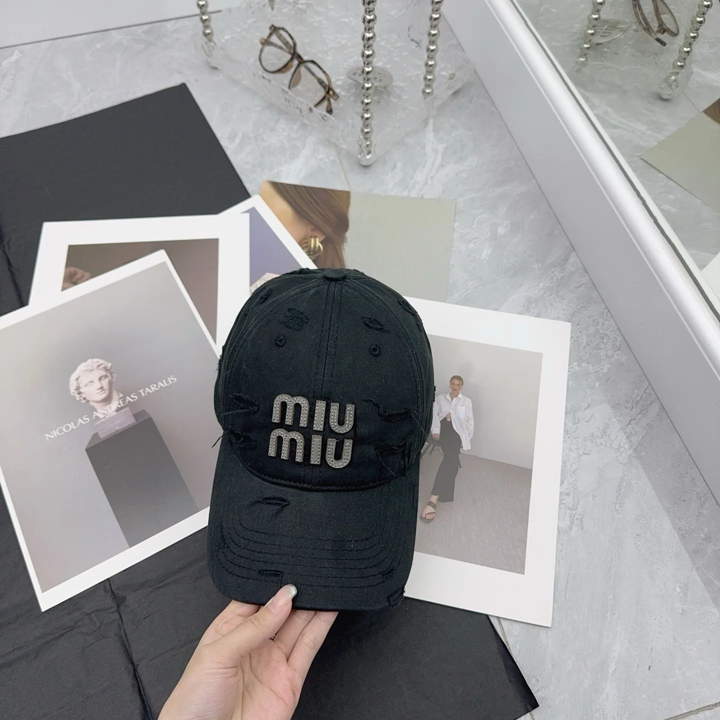 미우미우 모자 80932 Miu Miu Cap 상세 이미지 4