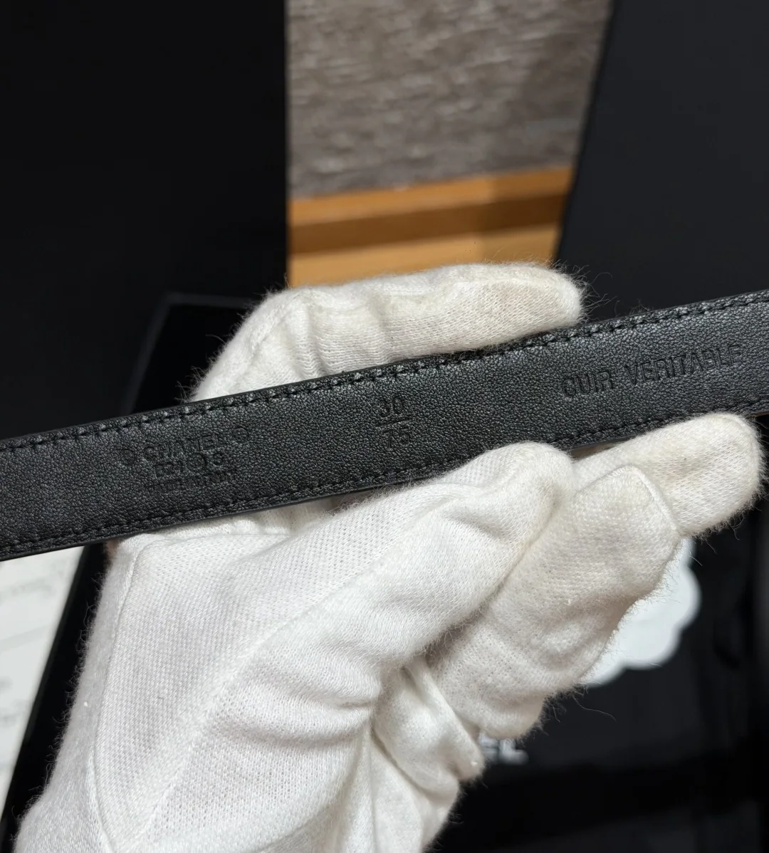 샤넬 퀼팅 램스킨 20mm 벨트 상세 이미지 5