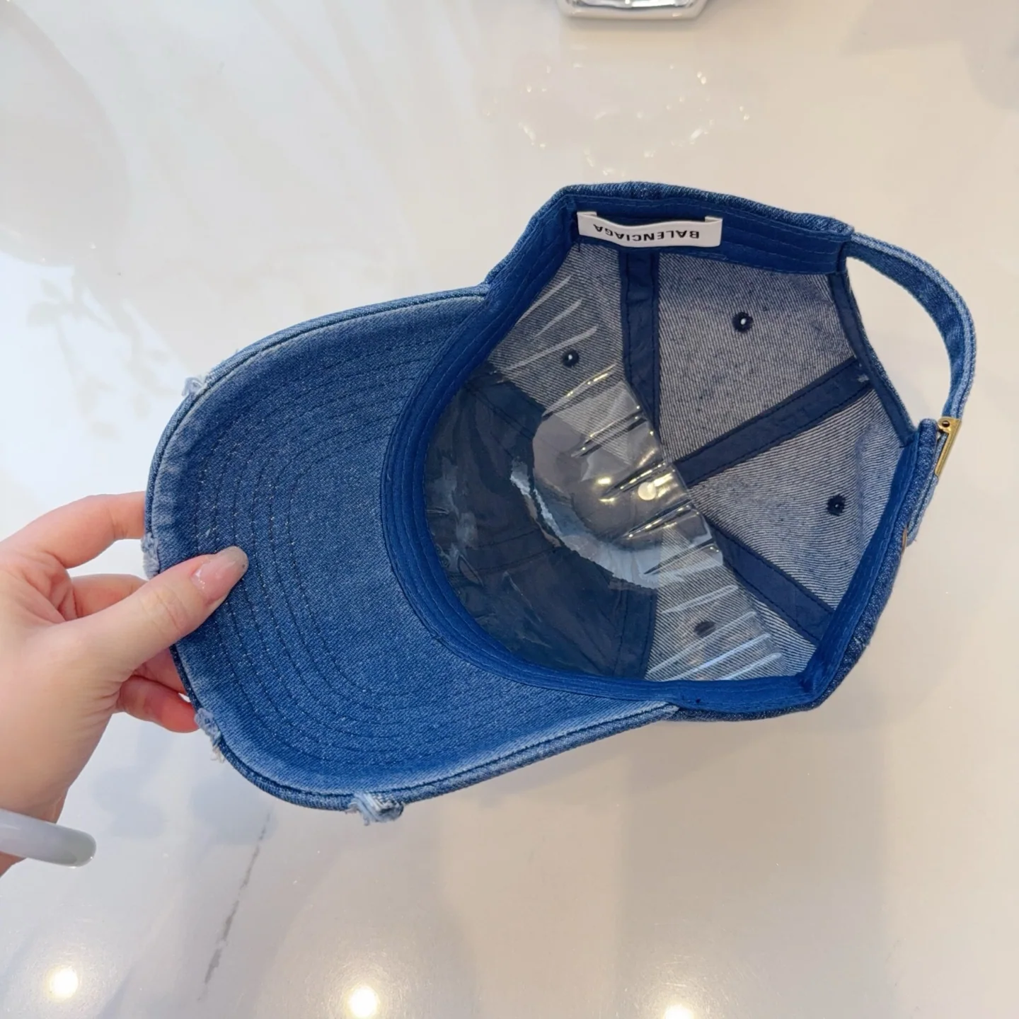 발렌시아가 데님 그래피티 야구모자 상세 이미지 8