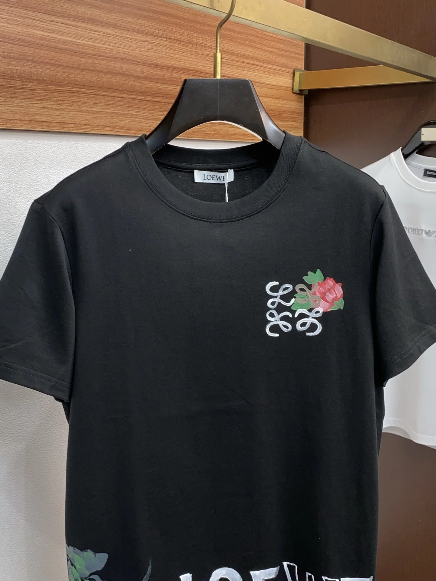 로에베 크루넥 코튼 반팔 티셔츠 상세 이미지 2