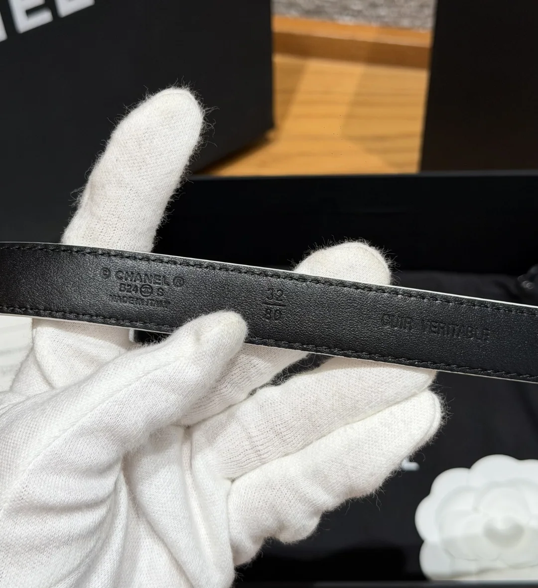 샤넬 램스킨 퀼팅 20mm 벨트 상세 이미지 5
