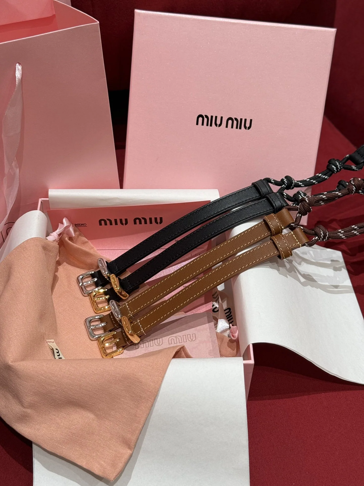 미우미우 나일론 로프 벨트 174957