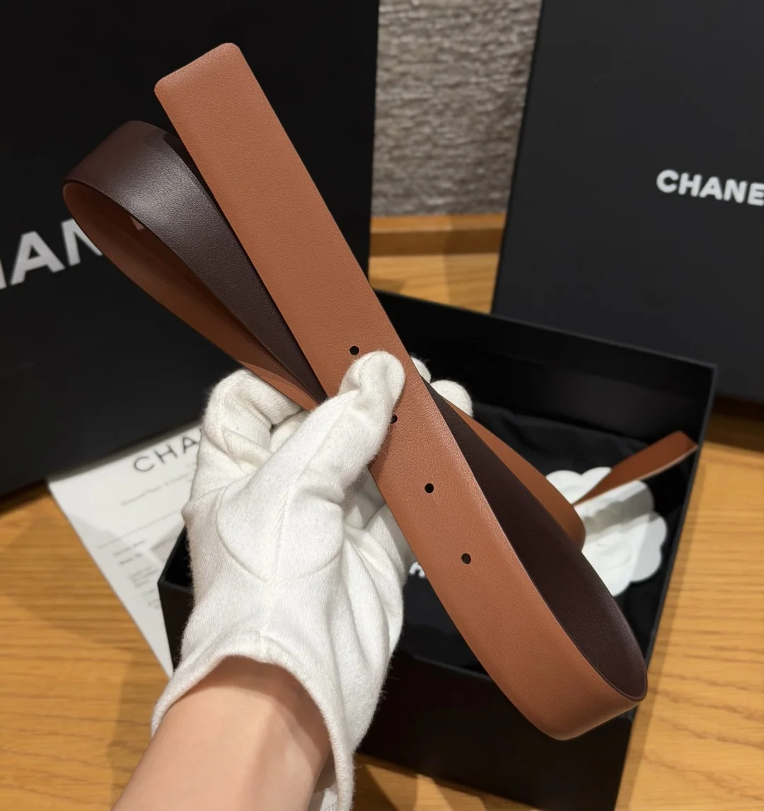 샤넬 리버시블 카프스킨 더블 C 버클 벨트 상세 이미지 6