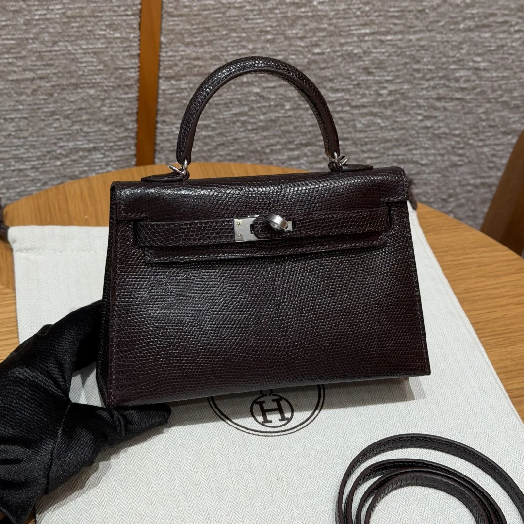 에르메스 켈리 미니 2 도마뱀 가죽 가방 144575