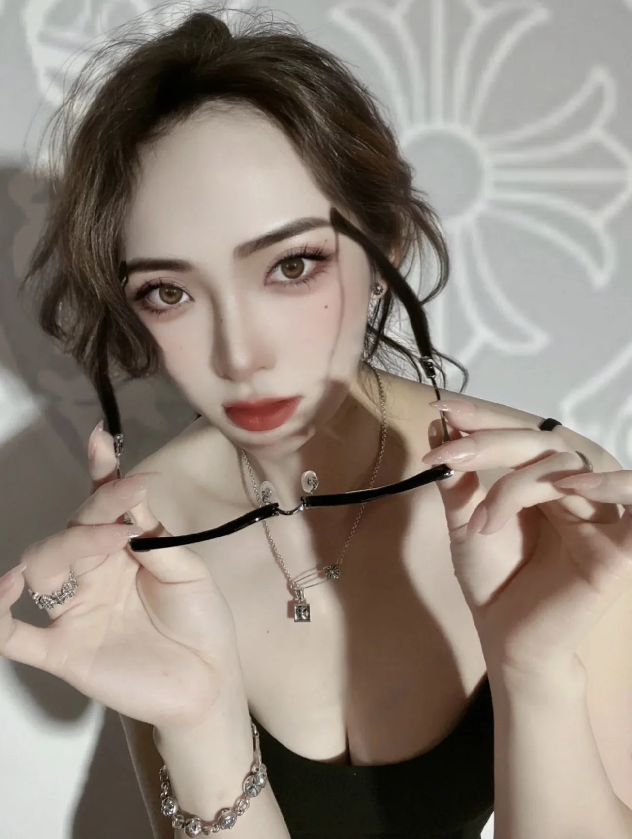 크롬하츠 클래식 레트로 고딕 타이 실버 목걸이 상세 이미지 3