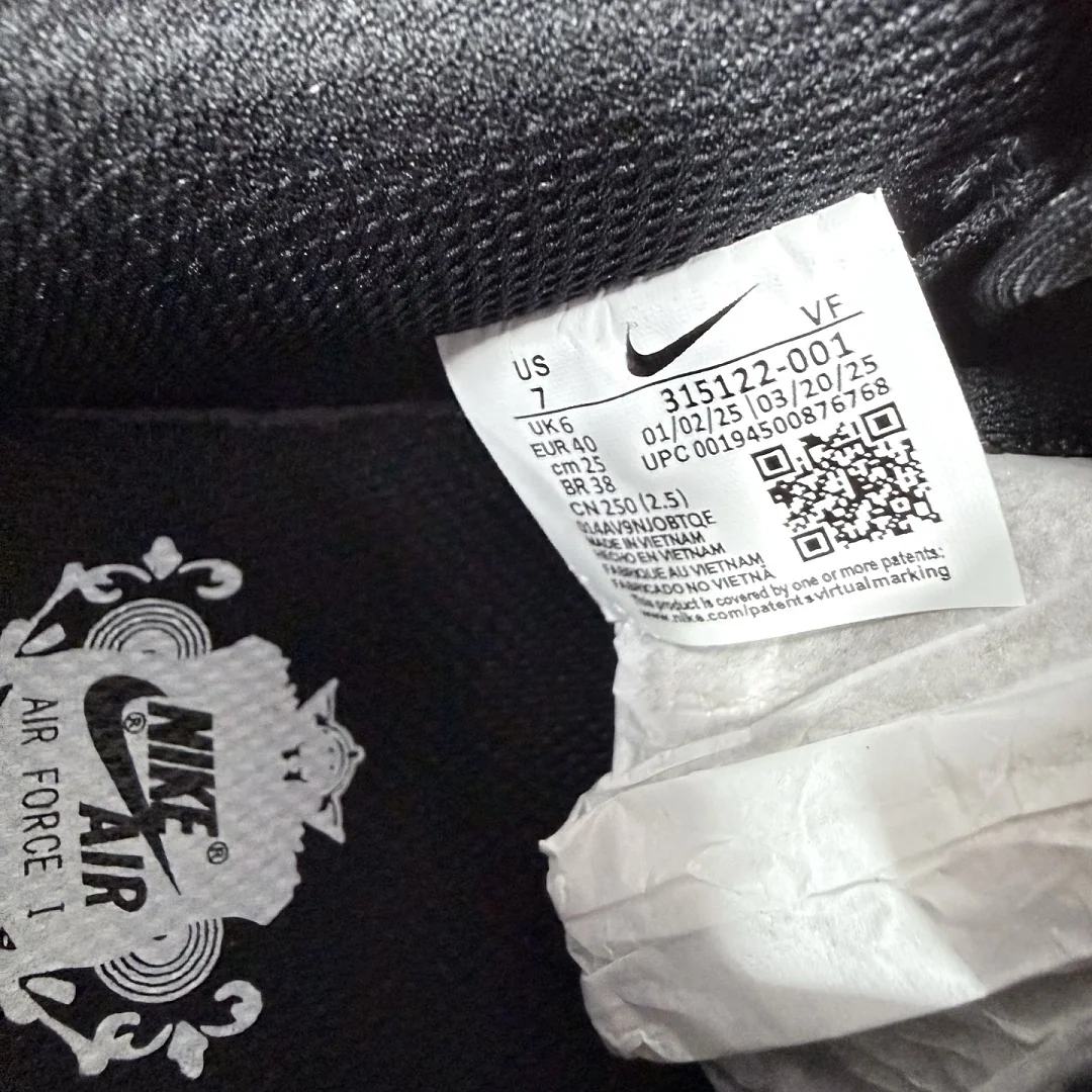 나이키 [WZ] 에어 포스 1 로우 315122-001 201503 Nike Air Force 1 Low '07 Black 상세 이미지 2
