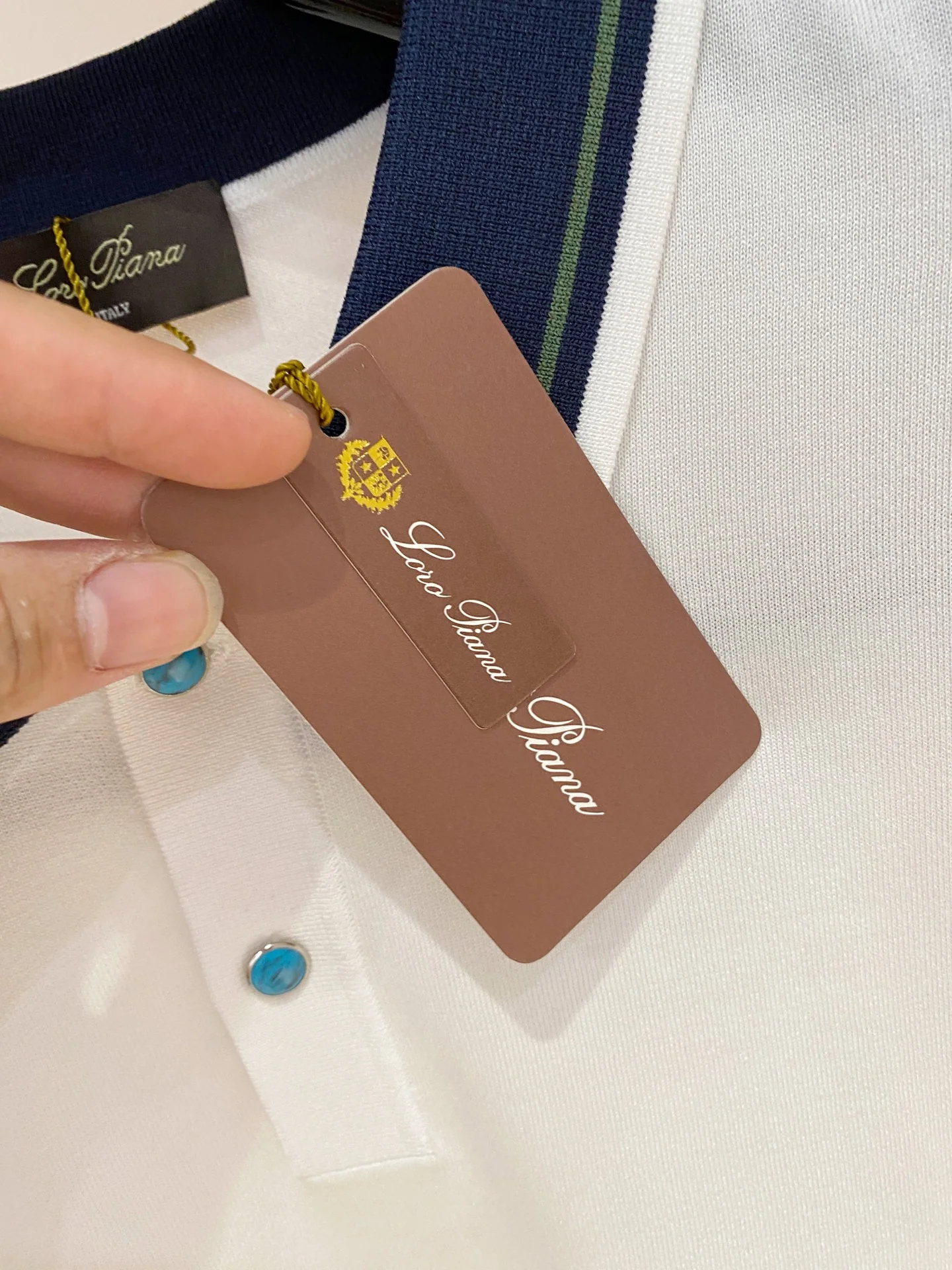 로로피아나 남성 린넨 반팔 티셔츠 상세 이미지 5