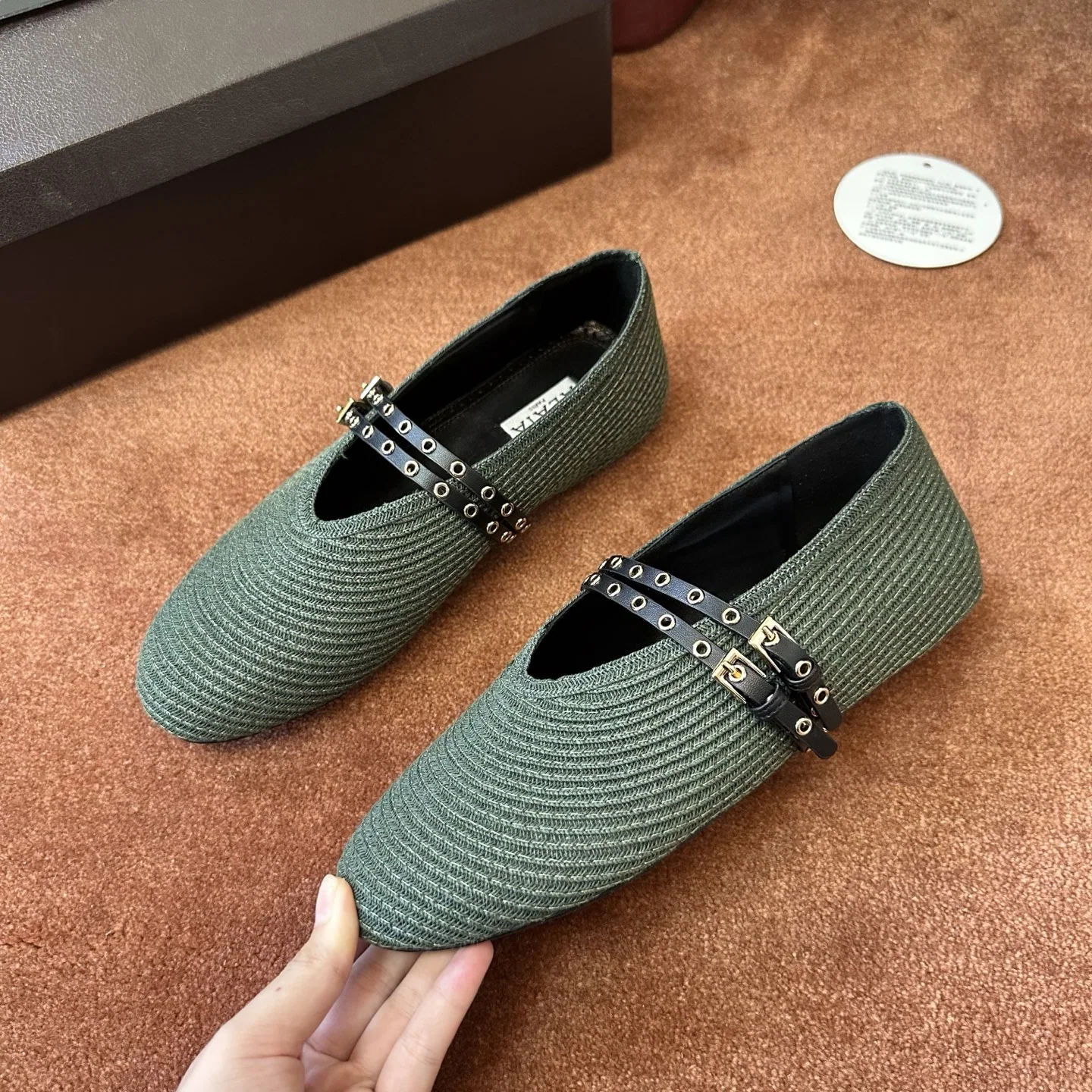 알라이아 짜임 발레 슈즈 상세 이미지 2