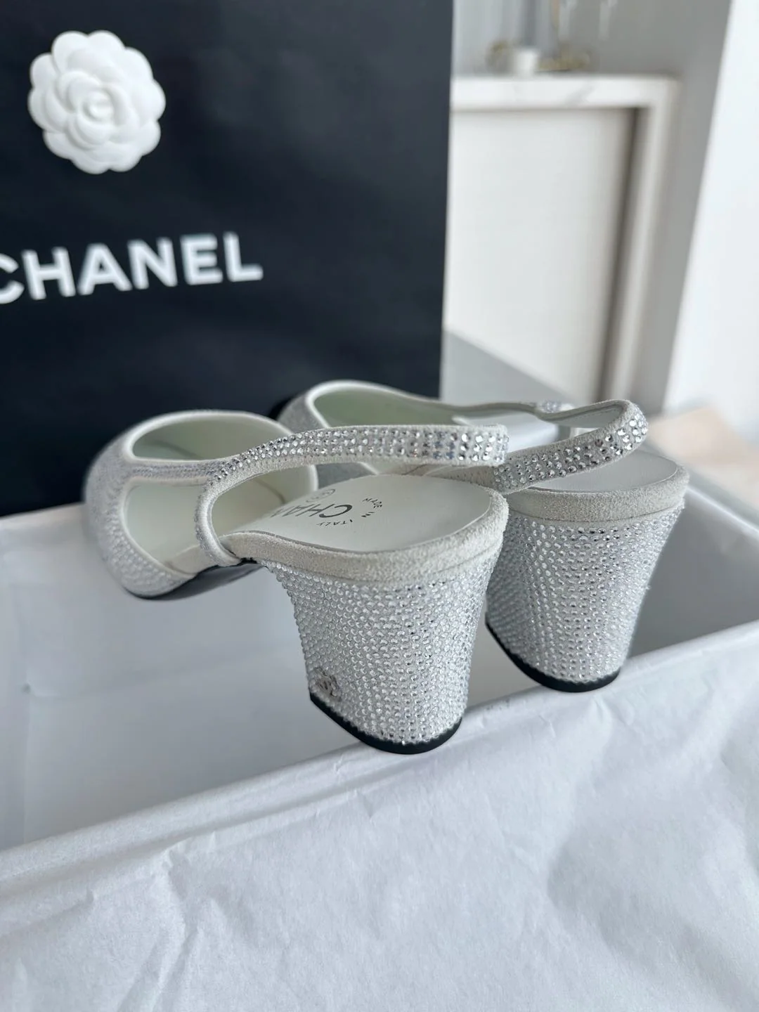 샤넬 라인스톤 장식 여성 신발 3459 상세 이미지 8
