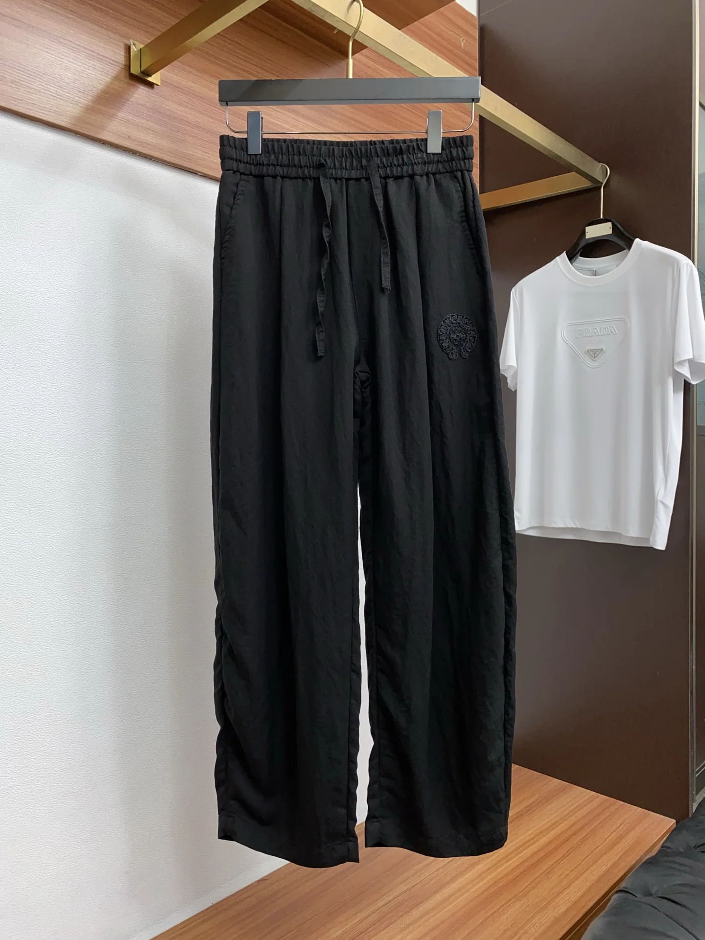 크롬하츠 린넨 와이드 레그 남성 바지 상세 이미지 2