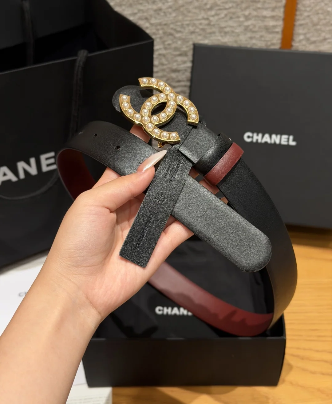 샤넬 리버시블 카프스킨 벨트 30mm 상세 이미지 5