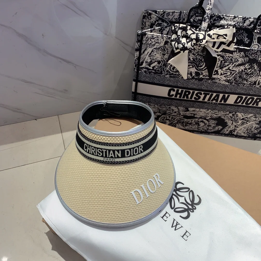 디올 블랙 비닐 바이저 모자 상세 이미지 5