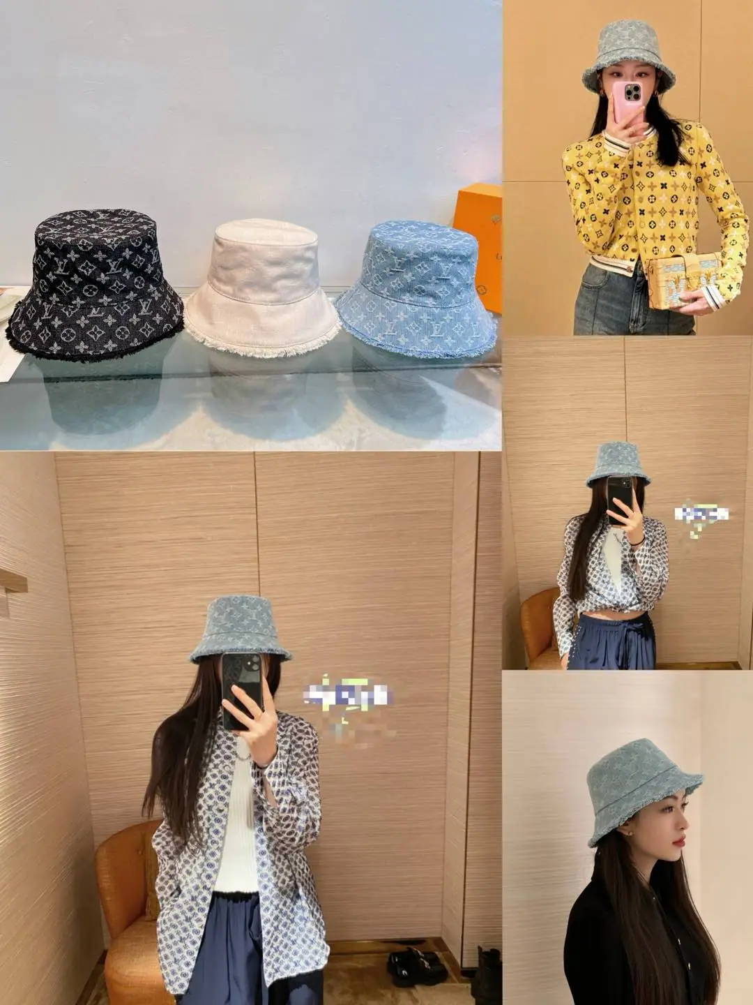 루이비통 워시드 데님 베이스볼 캡 상세 이미지 1