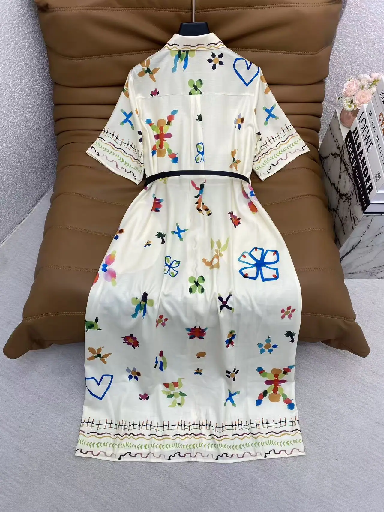 막스마라 프린트 혼방 코튼 셔츠 원피스 26 SS 상세 이미지 3